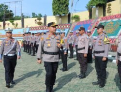 Polres Tanggamus Beserta Jajaran Gelar Apel Pasukan Operasi Keselamatan Krakatau 2025