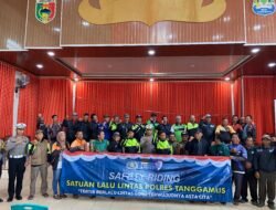 Satuan Lalu lintas Polres Tanggamus Gelar Safety Riding,Komunitas Komunitas Ojek Menjadi Pelopor Dan Luar Biasa Antusias