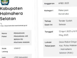 Diduga Proyek Bak Air Di Pulau Makian 1 Miliyar Lebih Mangkrak Sejak TA 2023 Tak Tersentuh Hukum