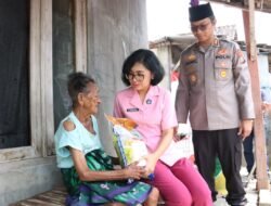 Wujud Nyata Polri Peduli Masyarakat, Polres Mojokerto Kota dan Bhayangkari Gelar Bakti Sosial dan Bakti Kesehatan Gratis