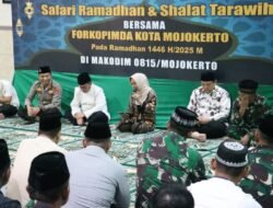 Pererat Sinergi TNI-POLRI, Kapolres Mojokerto Kota Hadiri Safari Ramadhan di Kodim