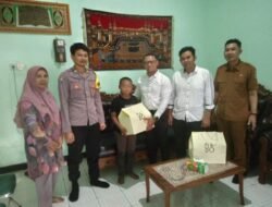 KBO Reskrim Polres Mojokerto Kota Beri Santunan Anak Korban Kekerasan Ayah Tiri