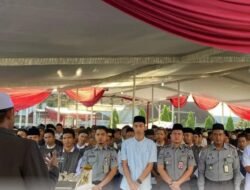 Warga Binaan Penuh Antusias Mengikuti Shalat Idul Fitri Yang gelar Di Dalam Rutan Kelas I Bandar Lampung