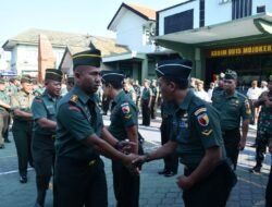 Kodim 0815/Mojokerto Gelar Apel Kembali Cuti Lebaran, Dandim Apresiasi Disiplin Prajurit