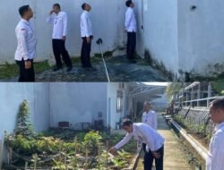 Pastikan Lapas Kondusif, Kalapas Kalianda Kontrol Keliling Tembok Dan Blok Hunian