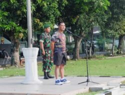 Kodim 0815/Mojokerto Gelar Apel Pagi Olahraga, Kasdim Tekankan Pentingnya Menjaga Kesehatan