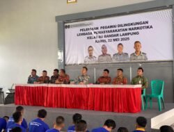 Pejabat Struktural Lapas Narkotika Bandar Lampung Tekankan Aturan dan Kedisiplinan kepada Ratusan Warga Binaan