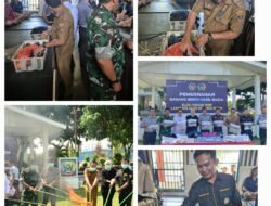 Laksanakan Razia Blok Hunian WBP dan Pemusnahan Barang Bukti Hasil Razia Harian Lapas Kelas IIB Gunung Sugih