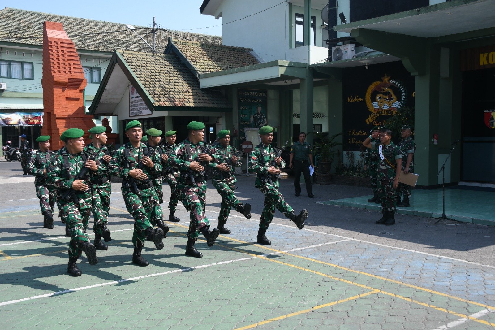 Tim Waslakgiat Kodiklat TNI AD Tinjau Pelaksanaan Permildas di Makodim 0815/Mojokerto