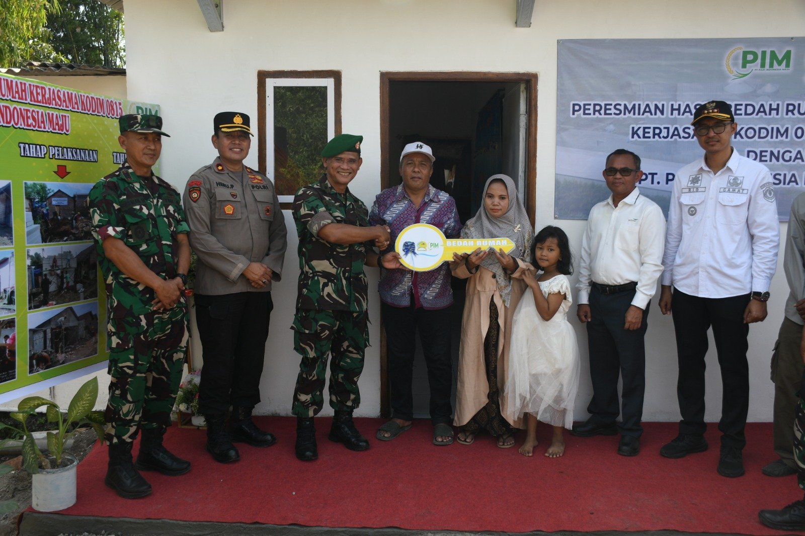 Kolaborasi PT. PIM dan Kodim 0815/ Mojokerto Wujudkan Rumah Layak Huni Warga Jasem