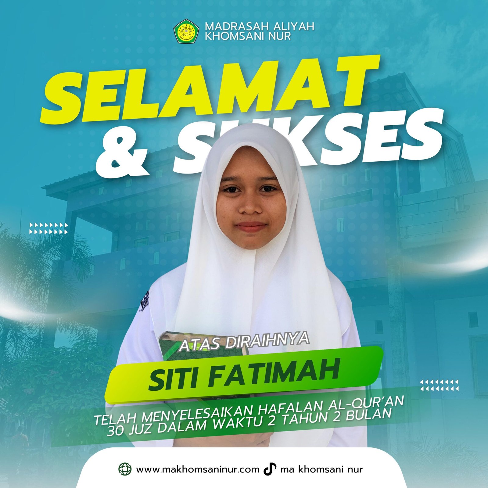 Alhamdulillah, Tiga Siswi MA Khomsani Nur Klanting Selesaikan Hafalan Al-Qur’an dalam Waktu 2 Tahun