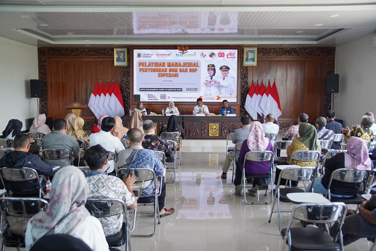 Wali Kota Mojokerto Dorong Profesionalisme Koperasi Kelurahan Merah Putih Lewat Pelatihan SOP dan SOM