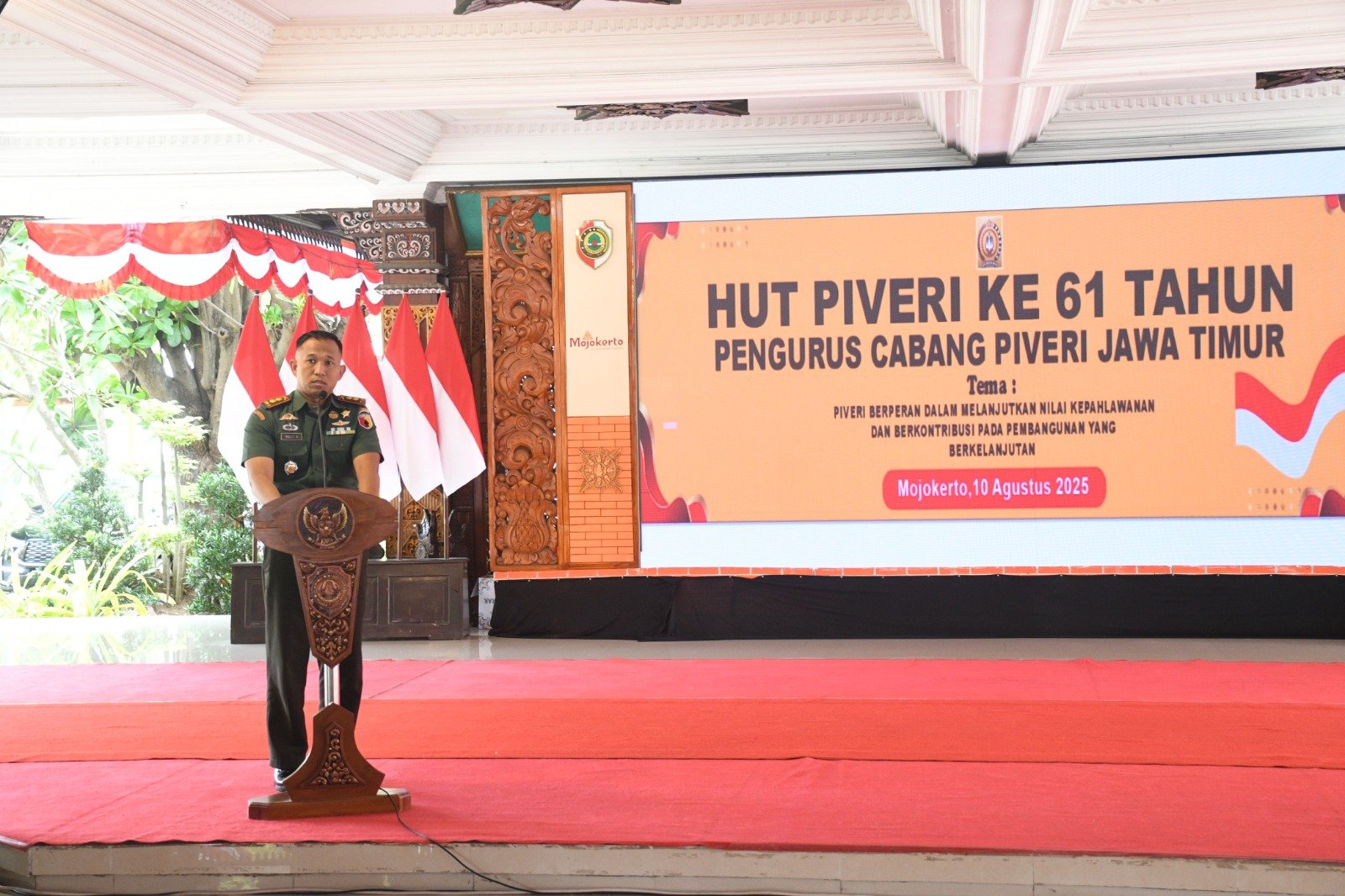 Peringati Harvetnas dan HUT ke-61 PIVERI, Dandim 0815/Mojokerto Ajak Masyarakat Teladani Veteran