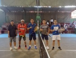 Kalapas Kelas IIA Kalianda Beni Nurrahman Berpasangan Eldad, Berhasil Raih Juara Tiga di Kakanwil Cup Tenis Lapangan