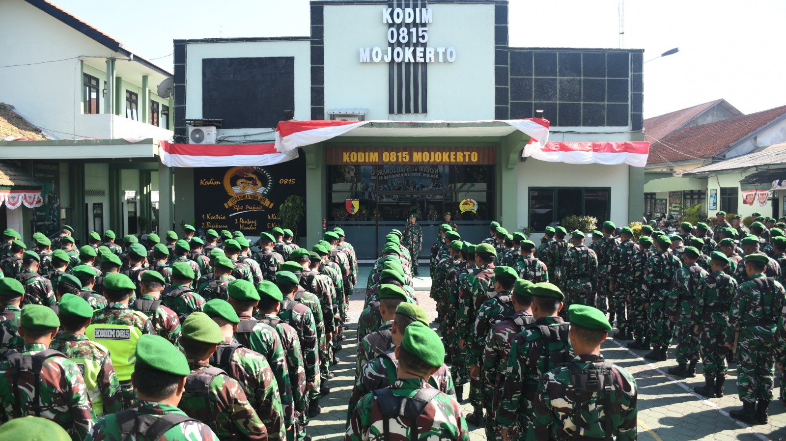Kesiapsiagaan Jaga Kondusivitas Wilayah, Kodim 0815/Mojokerto Gelar Apel Luar Biasa