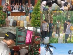 Ratusan Liter Minuman Keras Kembali Disita Polres Halsel Melalui Polsek Bacan Timur Di Desa Babang