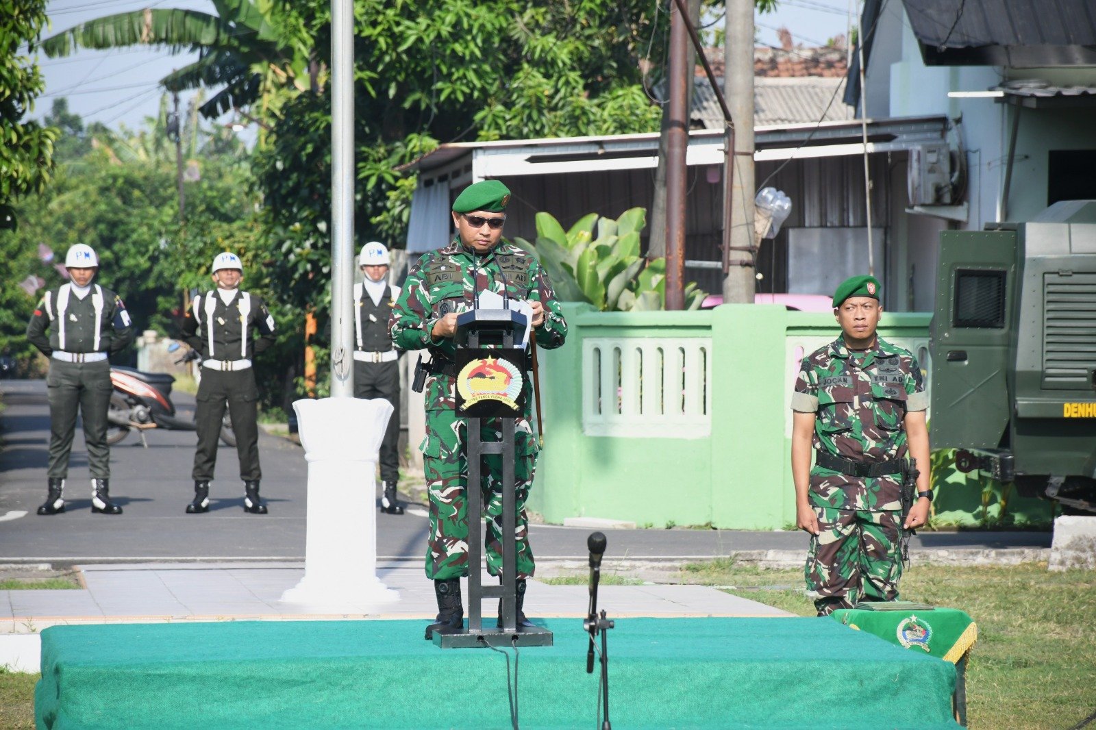 Tegakkan Disiplin dan Soliditas, Dandim 0815/Mojokerto Sampaikan Amanat Panglima TNI Saat Upacara Bendera