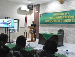 Kodim 0815/Mojokerto Laksanakan Pengumpulan Data Satuan Komando Kewilayahan Semester II TA 2025