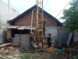 Pengeboran Sumur Air Bersih Warnai Kegiatan TMMD ke-126 Kodim 0815/ Mojokerto di Dusun Wonokoyo