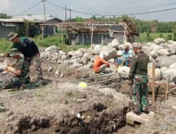 Persiapan Pembangunan KDKMP Koramil 0815/09 Mojosari dan Warga Sumbertanggul Gelar Karya Bakti