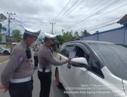 Hari Pertama Operasi Zebra Krakatau 2025, Polres Tanggamus Tegur Tertulis 32 Pelanggar Lalu Lintas
