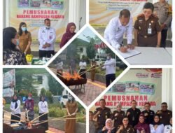 Mantapkan Komitmen & Integritas, Lapas Kelas IIB KotaAgung Kawal Pemusnahan Barang Rampasan Negara di Kejari Pringsewu
