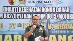 Kodim 0815/Mojokerto Gelar Donor Darah di Sunrise Mall, Dandim: Momentum Berbagi untuk Sesama dalam HUT ke-77 Kodam V/Brawijaya