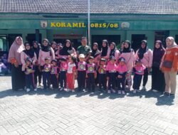 Keceriaan Warnai Kunjungan Edukasi Murid PAUD ke Makoramil 0815/08 Dawarblandong