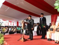 Bupati Warsubi Pimpin Upacara HAB ke-80 : “Menebar Pesan Kerukunan dan Kedaulatan Digital dari Stadion Merdeka Jombang