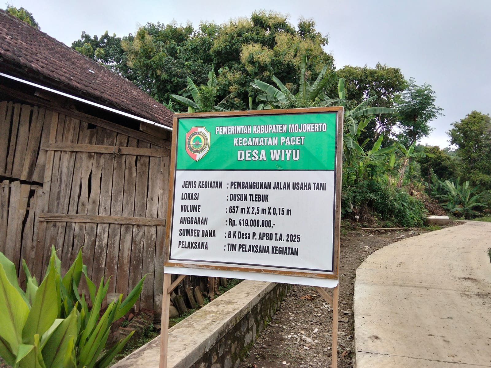 Papan Proyek JUT Dusun Tlebuk