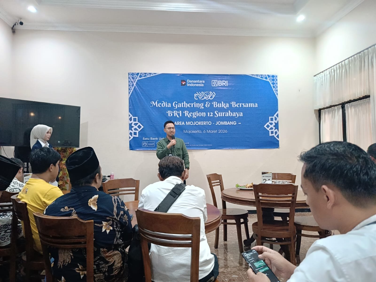 Perkuat Kemitraan, BRI Regional 12 Surabaya  Buka Puasa Bersama PWI Mojokerto dan PWMR