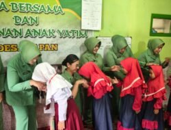 Persit KCK Cabang XXX Kodim 0815 Mojokerto Gelar Anjangsana dan Baksos, Tebar Kepedulian kepada Keluarga Prajurit dan Anak Yatim