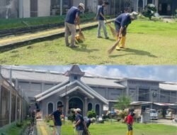 Bangun Budaya Hidup Bersih, Lapas Narkotika Bandar Lampung Gelar Kerja Bakti Bersama Warga Binaan