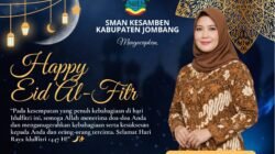Kepala SMAN Kesamben Kabupaten Jombang Mengucapkan Selamat Hari Raya Idul Fitri 1447 H