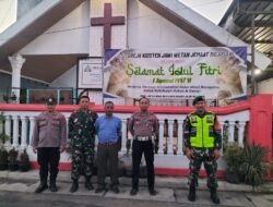 TNI-Polri Amankan Ibadah Minggu Paskah di Mojokerto Raya, Berjalan Aman dan Khidmat