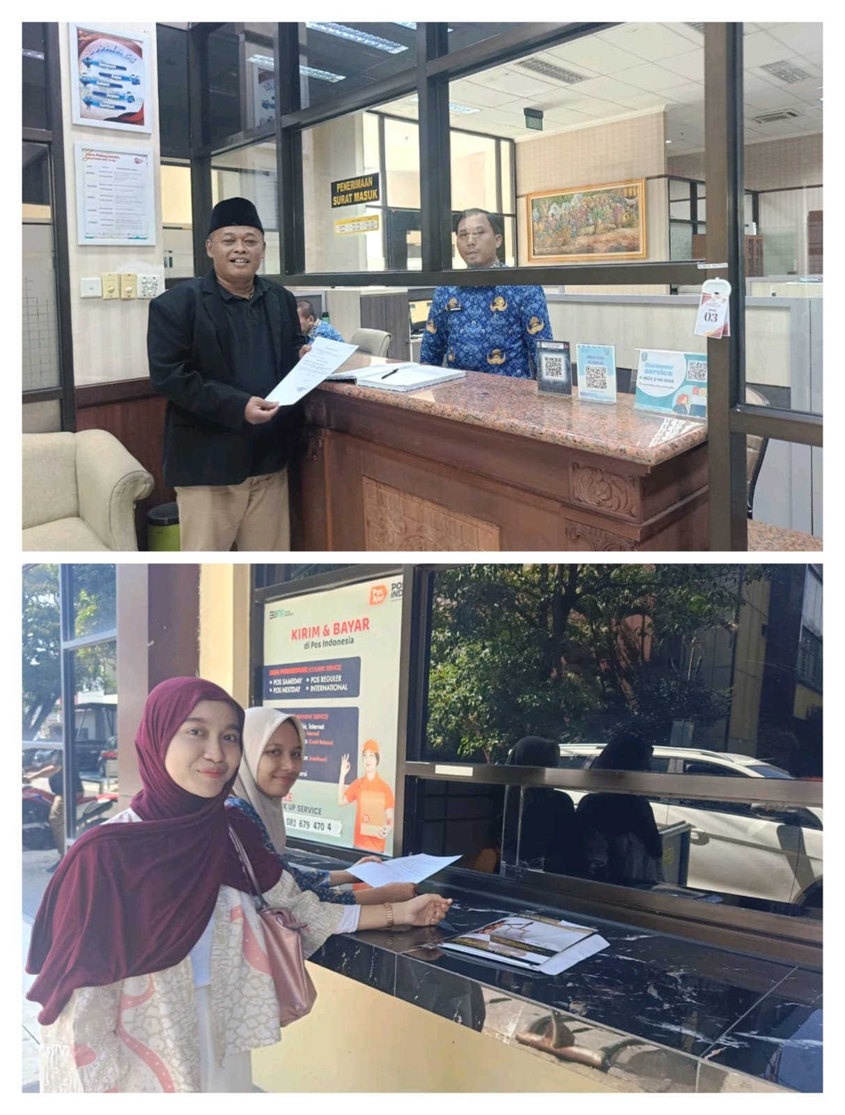 Advokat Hanum dan rekan saat menyerahkan surat Upaya Keberatan Banding ke Gubernur Jatim dan Kapolda Jatim