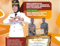 Zero Kematian Ibu Semester I 2026, Pemkot Mojokerto Raih Penghargaan dari Dinkes Jatim