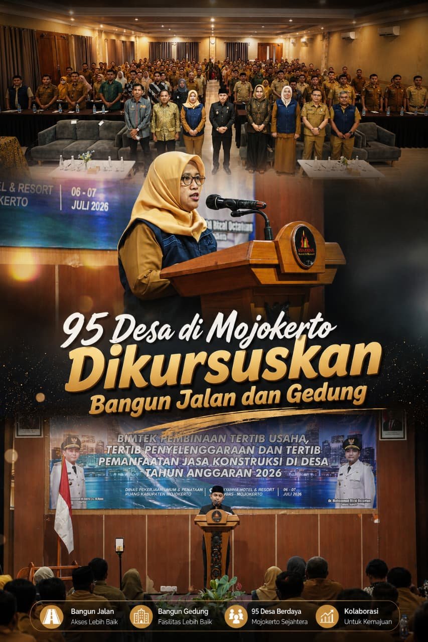 95 Desa di Mojokerto Dikursuskan Bangun Jalan dan Gedung