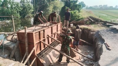 Gotong Royong TNI-Warga Kebut Jembatan Garuda! Abutmen Jadi Kunci, Target Selesai Makin Dekat