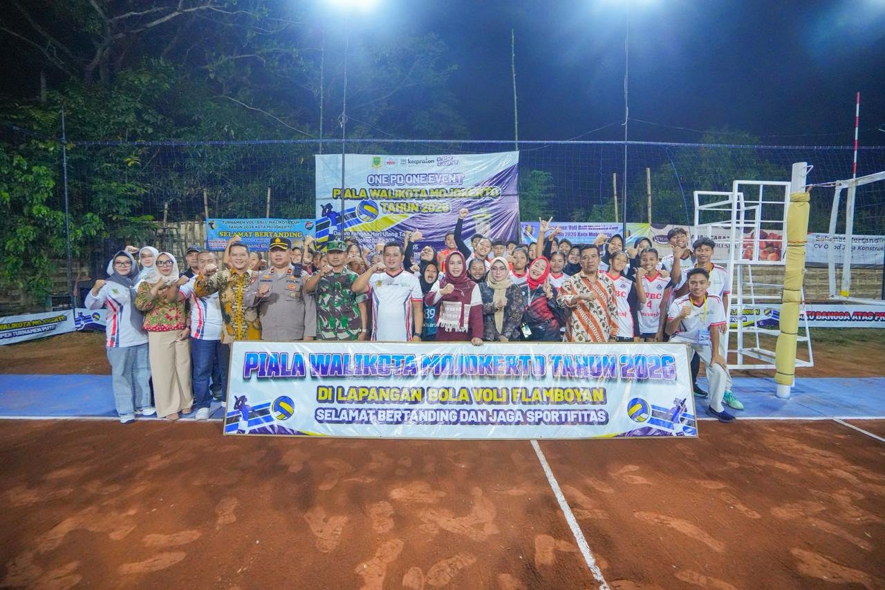Wali Kota Cup Bola Voli Mojokerto 2026 Digelar, 896 Atlet se-Jatim Bertanding, Event Olahraga Jadi Penggerak Ekonomi Daerah