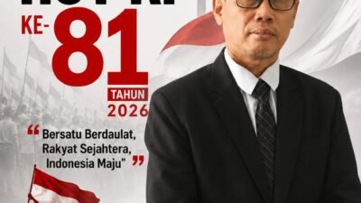 Kepala SMAN 2 Kota Mojokerto, Abdul Salam, S.Pd., M.Pd. Mengucapkan Selamat HUT RI ke-81 Tahun 2026