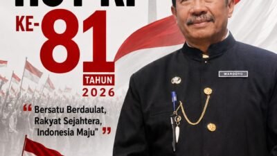Kepala SMAN 1 Mojosari Kabupaten Mojokerto, Wardoyo, S.Pd., M.M.Pd. Mengucapkan Selamat HUT RI ke-81 Tahun 2026