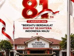 Kepala Desa Wonorejo, Trowulan, Mojokerto Mengucapkan Selamat HUT RI ke-81 Tahun 2026