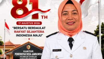 Kepala Desa Jambuwok, Trowulan, Mojokerto Mengucapkan Selamat HUT RI ke-81 Tahun 2026