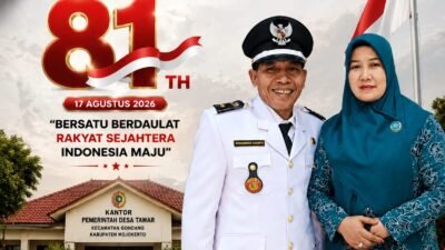 Kepala Desa Tawar, Gondang, Mojokerto Mengucapkan Selamat HUT RI ke-81 Tahun 2026