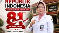 Kepala SMAN 1 Bangsal Kabupaten Mojokerto Mengucapkan Selamat HUT RI ke-81 Tahun 2026