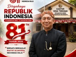 Kepala Desa Terusan, Gedeg, Mojokerto Mengucapkan Selamat HUT RI ke-81 Tahun 2026