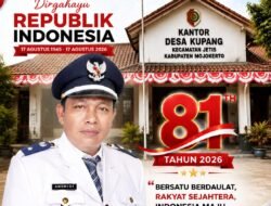 Kepala Desa Kupang, Jetis, Mojokerto Mengucapkan Selamat HUT RI ke-81 Tahun 2026