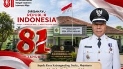 Kepala Desa Kedungmaling, Sooko, Mojokerto Mengucapkan Selamat HUT RI ke-81 Tahun