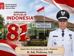Kepala Desa Kedungmaling, Sooko, Mojokerto Mengucapkan Selamat HUT RI ke-81 Tahun